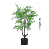 35.4 "نباتات شجرة السرخس الاصطناعية 1 قطعة مصنوعة داخلية