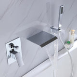 Solid Brass Single Handle Wall Mount Tub Faucet in Brushed Nickel