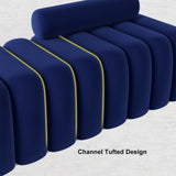 الخط الحديث مقعد المقعد المنجد مع اللون الأزرق الدائري
