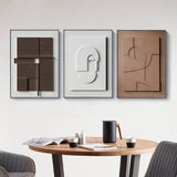 Geometric Canvas Wall Art Painting Modern 3 Pieces Wall Decor Painting