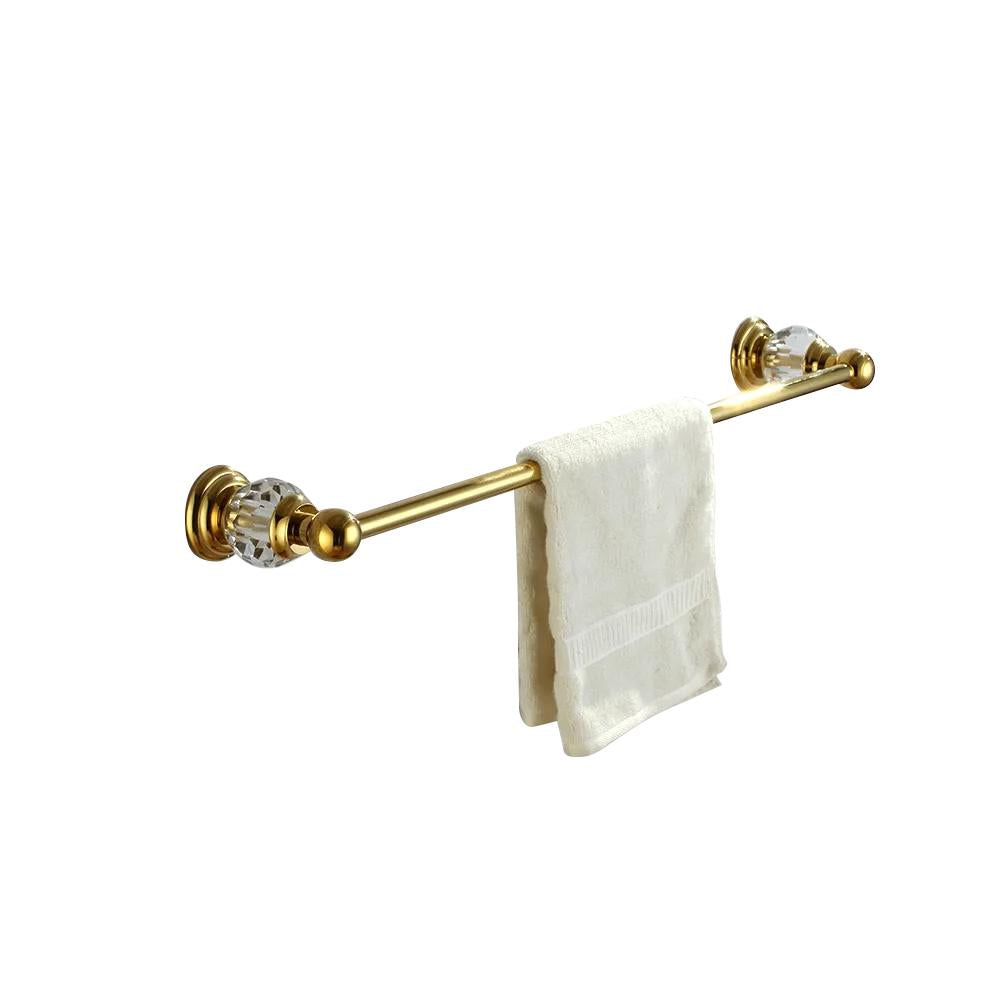 Charles Luxury Wall Mounted Solid Brass Clear Crystal Bathroom Toilet Paper  Holder