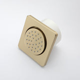 Wall Mounted Square Solid Brass Single Function Swiveling Body Spray Jet