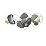 ديكور الحجر المعدني الإبداعي الفاخر ديكور الجدار الحديث 53.1 "L x 25.5" H