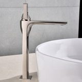 Utop Modern Innovative Design Single Hole 1-Handle Bathroom Vessel Sink Faucet in Brushed Nickel Solid Brass