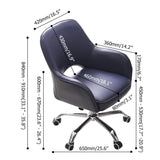 机の装飾されたのどの革仕事の椅子の調節可能な高さのための青い旋回装置のオフィスの椅子
