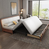 Sofá cama completo de 74.8" Sofá convertible tapizado en cuero Sofá de almacenamiento