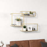 Modern Abstract Wall-Mounted Shelving in Metal