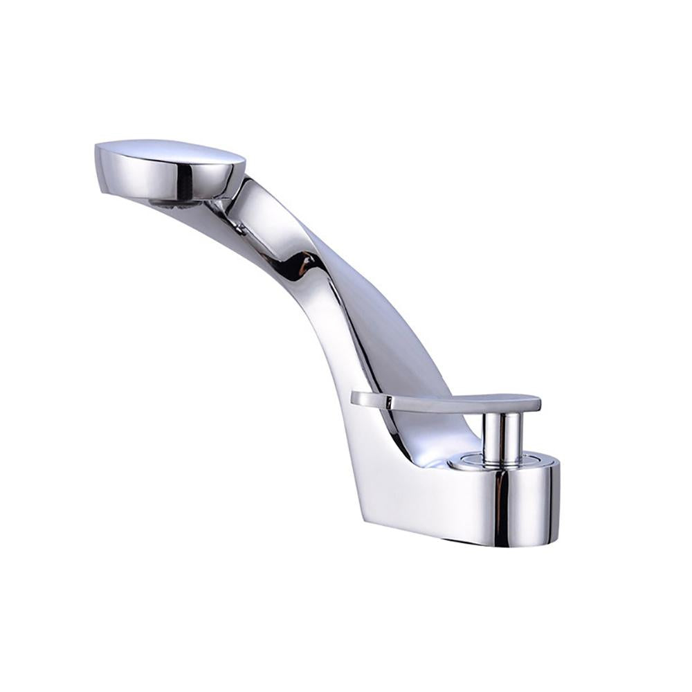 Modern Creative Bathroom Sink Faucet Single Handle One-Hole Sink Faucet Brass