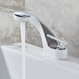 Grifo de lavabo de baño creativo moderno grifo de lavabo de un solo mango de latón