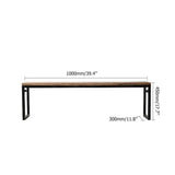39.4" Farmhouse Entryway Bench Wood Bench with Metal Legs