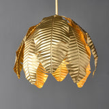Glam Gold Leaf Chandelier Hojas de metal Lámpara de luz colgante Accesorio Sala de estar Dormitorio