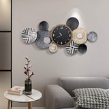 Moderno reloj de pared mudo multirredondo Metal colgante Home Art