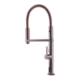Rose Gold Single Hole High Arc Magnetic Kitchen Faucet Dual-function Spray