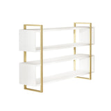 White Nordic 4-Tier Floating Shelf Decorative Wall Shelf