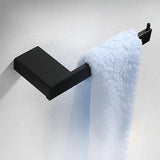 Tierney Modern Stainless Steel Wall Mounted Matte Black Towel Ring