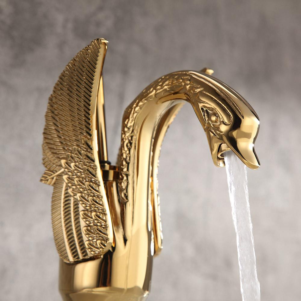 Swan Classic Style 1-Hole Solid Brass Bathroom Sink Faucet