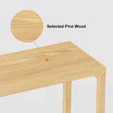 Mesa de comedor de altura de barra larga de madera de pino moderna de 55 "mesa de bar de cocina