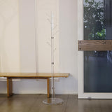 Perchero minimalista transparente para árbol, soporte para perchero de entrada con 8 ganchos