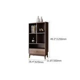 Ultic Modern Walnut Bookshelf Bookshelf مع إطار معدني ودرج