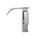Taboro Single Handle Single Hole Waterfall Vessel Sink Faucet in Polished Chrome