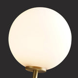Aplique de pared interior con globo de cristal LED blanco y dorado
