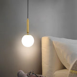 LED Modern Globe White and Gold Single Light