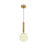 LED moderne globe blanc et or le pendentif simple
