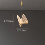 Butterfly LED Klar und Gold Einzigartige Pendelleuchte