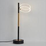 Black & Gold LED Table Lamp Acrylic Shade Modern Industrial for Bedroom Nightstand