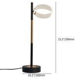 Black & Gold LED Table Lamp Acrylic Shade Modern Industrial for Bedroom Nightstand