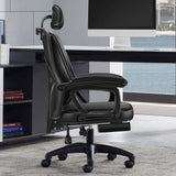 Swivel Office Chair with Lumbar Support & Armrests Task Chair in Black-Furniture,Office Chairs,Office Furniture