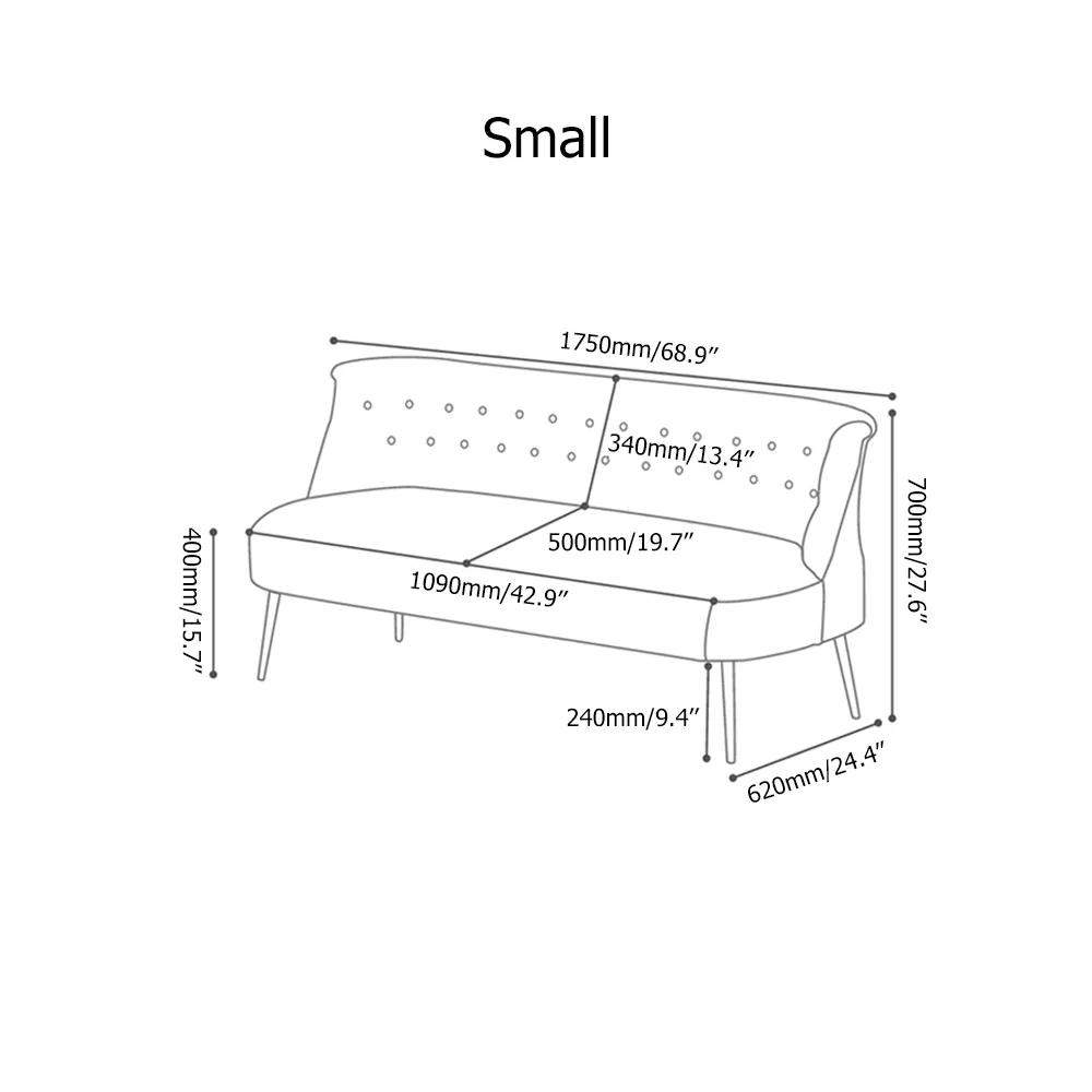 78.7" Mid-Century 3-Seater Gray Velvet Upholstered Sofa Button Tufted Chesterfield Back-Richsoul-Furniture,Living Room Furniture,Sofas &amp; Loveseats