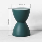 White Modern Hourglass Side Table PP Plastic End Table-Richsoul-End &amp; Side Tables,Furniture,Living Room Furniture