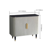 Modern Silver Sideboard Buffet With Doors&Shelves Kitchen Cabinet Gold Finish in Large