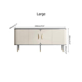 Modern White & Gray TV Stand Rectangle Media Stand TV Console with 4 Doors in Small-Richsoul-Furniture,Living Room Furniture,TV Stands