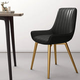 Black Dining Chairs with PU Leather Upholstery & High Back Dining Table Chair Set of 2