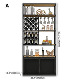 35.4" Industrial Wine Cabinet Wine Rack Unit for Home Bar