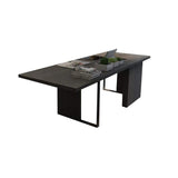55.1" Black Rectangular Desk with Drawer Solid Wood Writing Desk-Desks,Furniture,Office Furniture