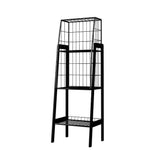 Industrial Gold Bookshelf with 3-Tier Basket Office Bookcase-Bookcases &amp; Bookshelves,Furniture,Office Furniture