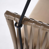 カーキのクッション枕が付いている従来の屋外の掛かる椅子の藤のポーチの振動椅子
