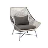 Fauteuil de chaise de patio en rotin en plein air avec oreiller coussin (ensemble de 2)