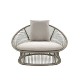 Pamio Rootan Barrel Chaise avec oreiller à coussin blanc