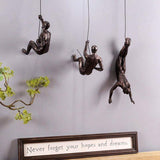 Climbing Man Resin Iron Wire Wall Hanging Decoration-Home Décor