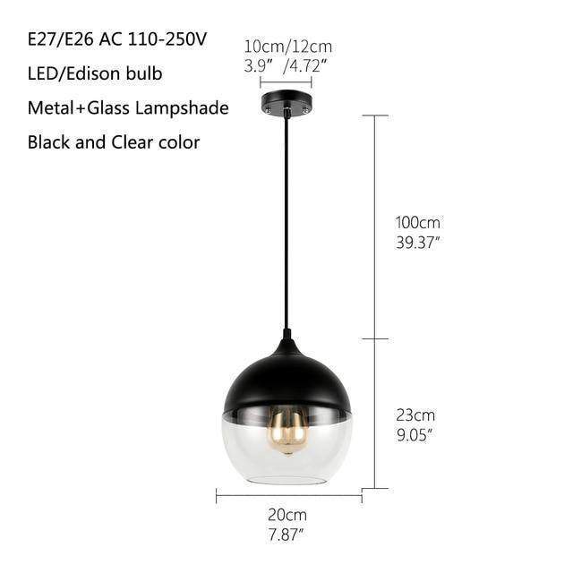 Nordic Modern Loft Hanging Glass Pendant Lamp-lamp