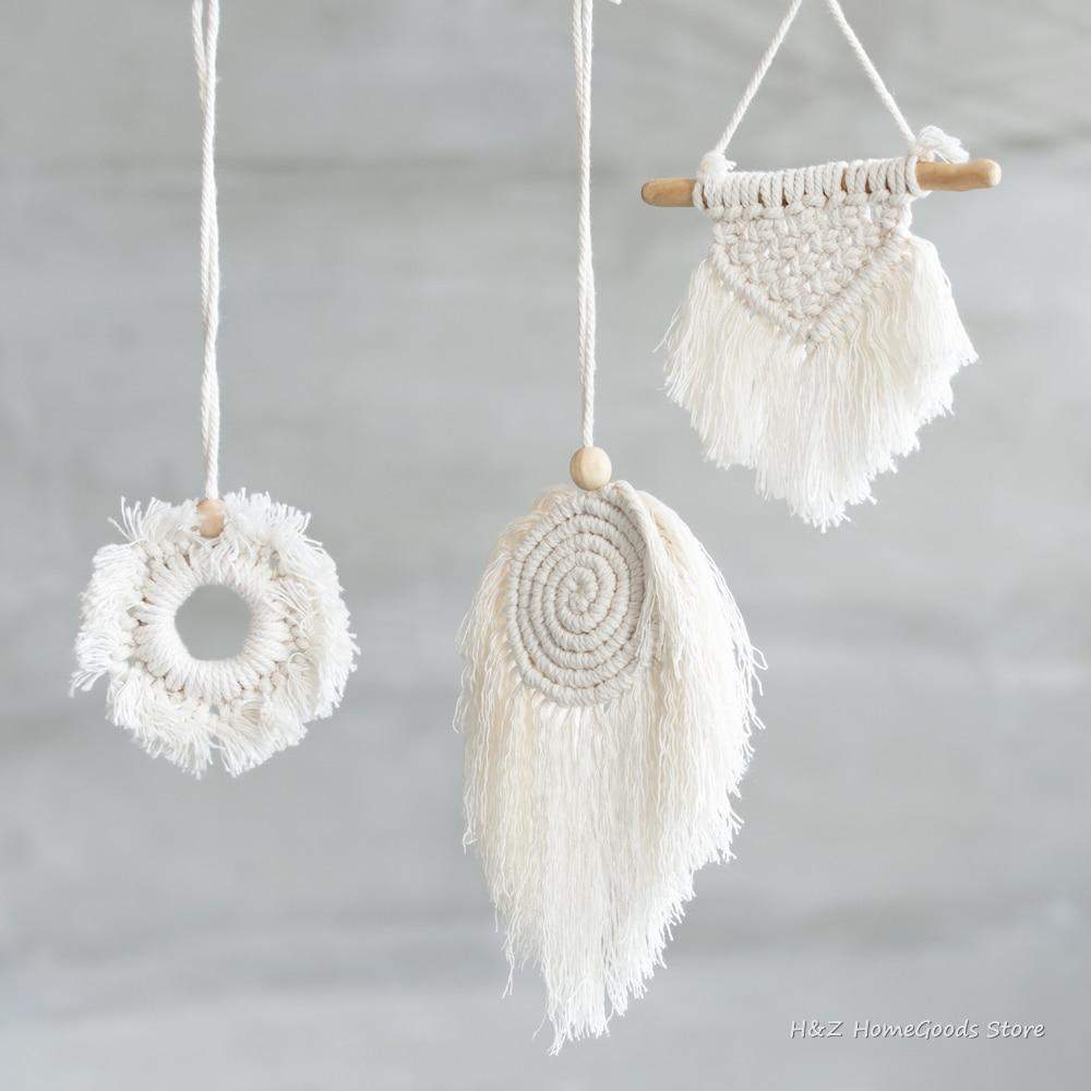Small Nordic Hand-woven Tapestry Macrame Wall Hanging-Macrame Wall Hanging