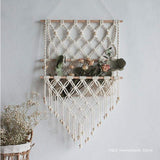 Hand Woven Storage Rack Macrame Tapestry Book Magazine Net Pocket-Macrame Wall Hanging