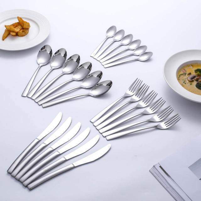 Silverware  Stainless Steel Mirror Dinner Set(24PCS)-dining
