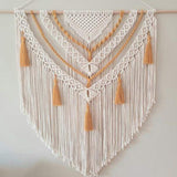 Hand-woven Color Macrame Tapestry Wall Ornament Bohemian Craft Decoration-Macrame Wall Hanging