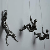 Climbing Man Resin Iron Wire Wall Hanging Decoration-Home Décor