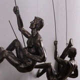 Climbing Man Resin Iron Wire Wall Hanging Decoration-Home Décor